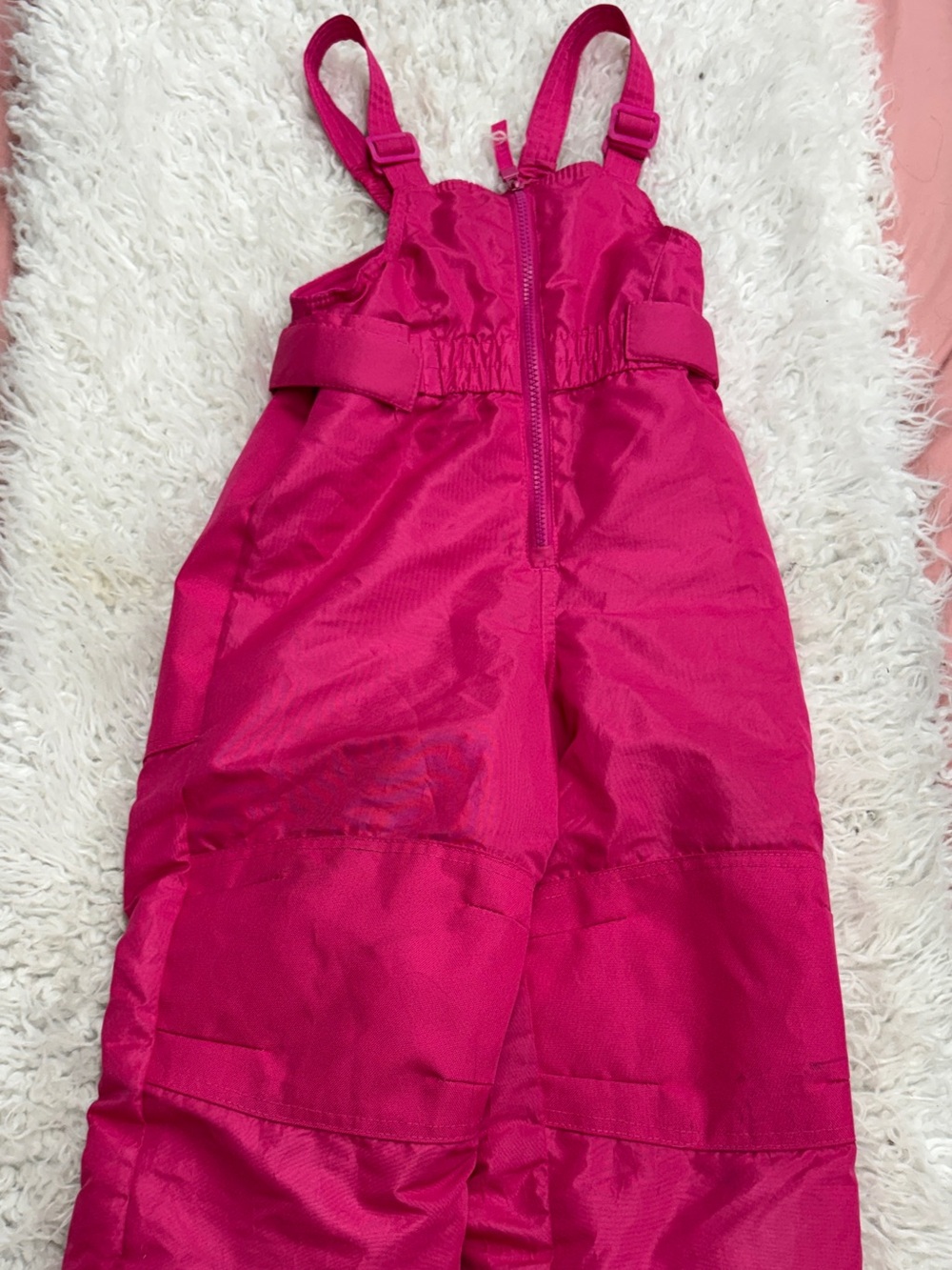 Cat & Jack Bright Pink Girls Snow Bib Overalls